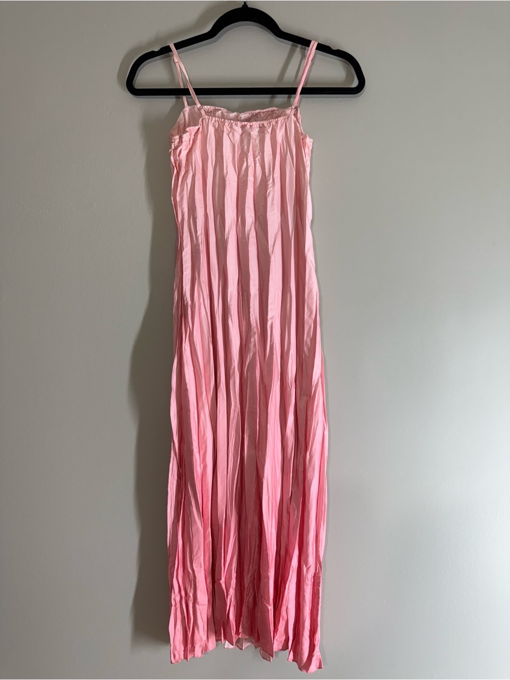 Pink Spaghetti-Strap Ombre Dress